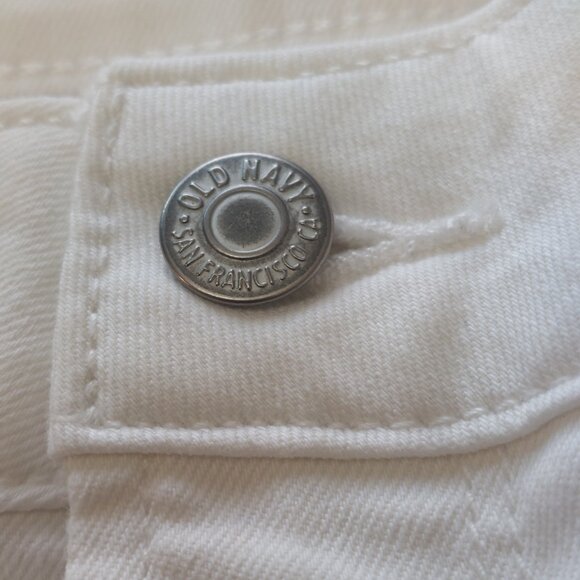 Old Navy Plus Size White Cotton Wow High Rise Skinny Jean Pants Size 26 - Picture 5 of 11
